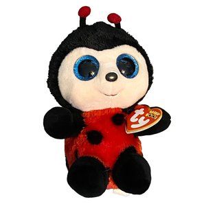Ty Beanie Boos Izzy the Ladybug 6” Beanbag Plush Glitter Eyes